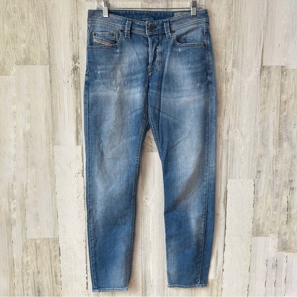 Diesel Larkee Beex Regular Tapered Distressed Mens Jeans Size W 29 L 32